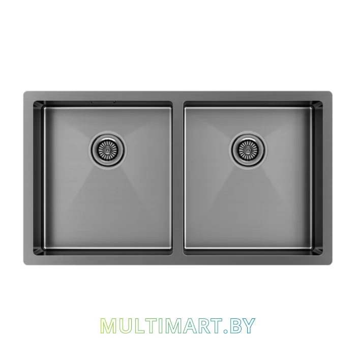 Кухонная мойка Paulmark Gerberg 78/2 UNI PM237844-GM (вороненая сталь)